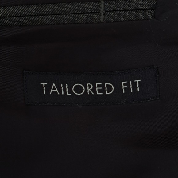 Jos A Bank Mens 46L Plaid Wool Traveler's 2 Piece Suit Windowpane Pants 41x31 - Picture 10 of 16